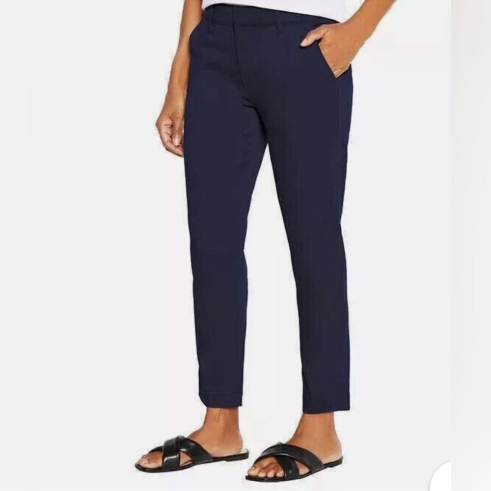 BANANA REPUBLIC Women's Ladies Cropped Chino Pants Dark Blue Size 4 NEW